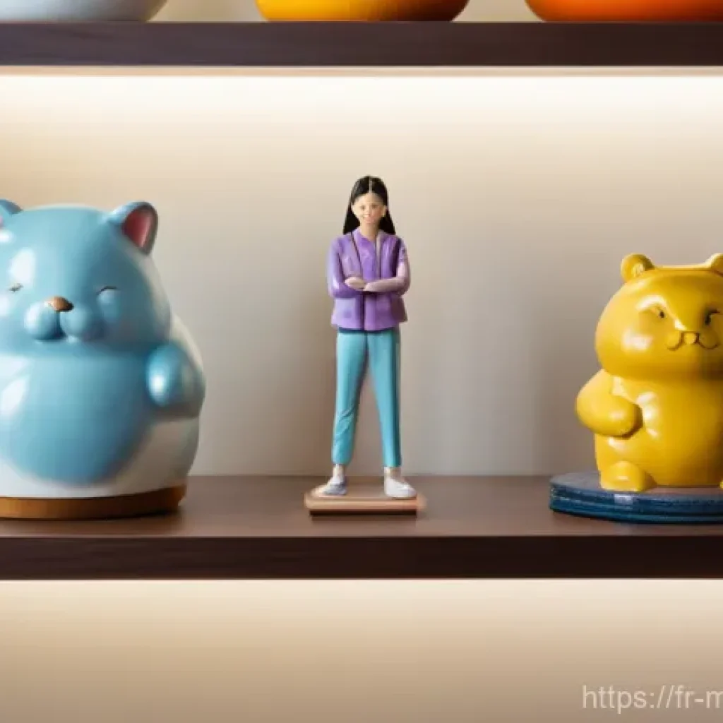 신비아파트 굿즈 최신 컬렉션 - **Image Prompt: Dynamic Shinbi Apartment Character Figurines**
    A highly detailed, realistic phot...