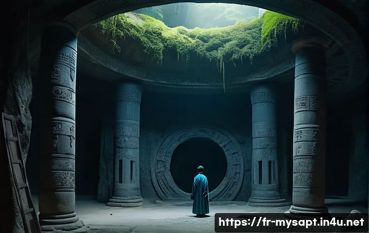 신비아파트 미래 에피소드 예상 - **Prompt: The Ancient Nexus of Shinbi Apartment**
"A wide shot of Hari, Doori, and Kang-lim stan...